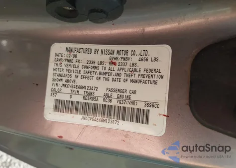 2008 Infiniti G37 Journey из США, поврежденный, VIN JNKCV64E48M123472